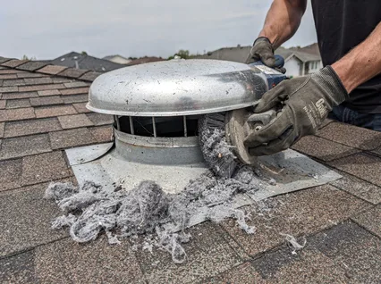 Cleaning Dryer Vent On Roof in Arcadia