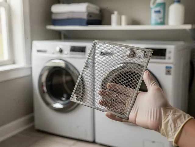 Arcadia Dryer Vent Cleaning specialist performing detailed lint trap cleaning service in Arcadia