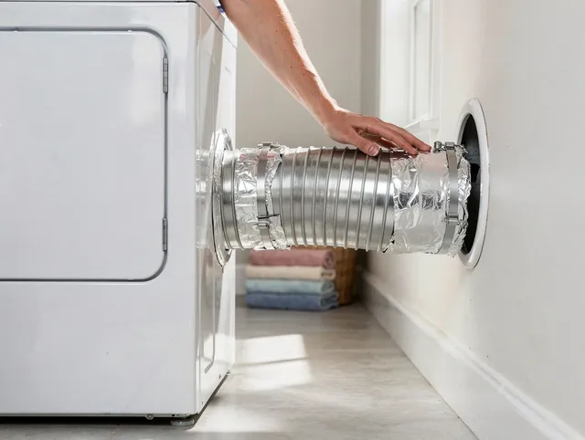Professional dryer vent hose installation by Arcadia Dryer Vent Cleaning in Arcadia
