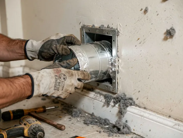 Professional dryer vent repair and installation by Arcadia Dryer Vent Cleaning in Arcadia