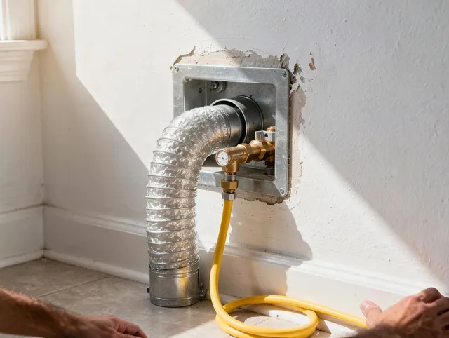 Arcadia Dryer Vent Cleaning certified technician performing specialized gas dryer vent cleaning in Arcadia